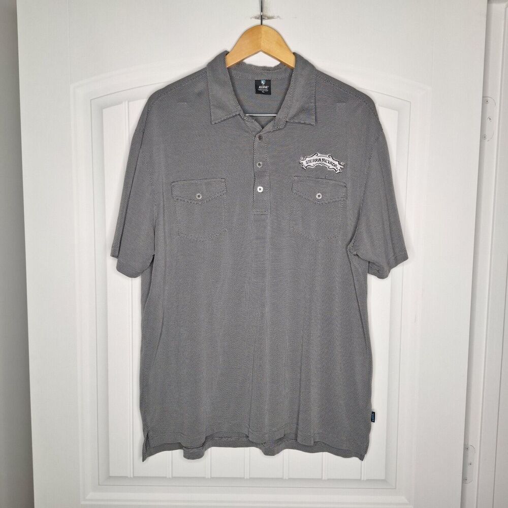 Kuhl Sierra Nevada Polo Shirt Mens Gray Pockets Lightweight Breathable